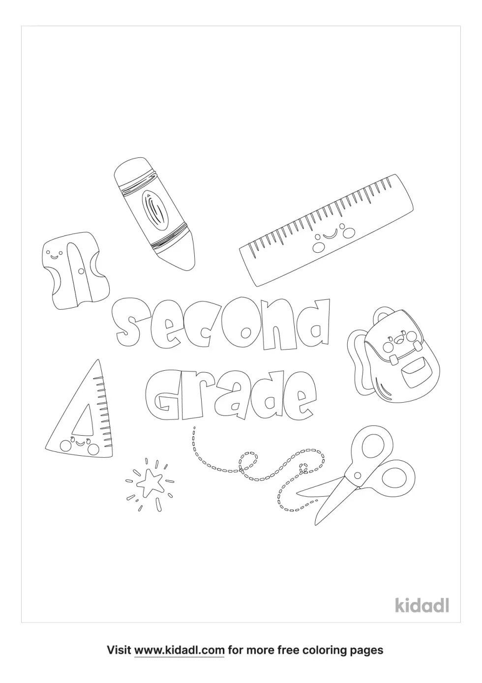 Second Grade Coloring Page