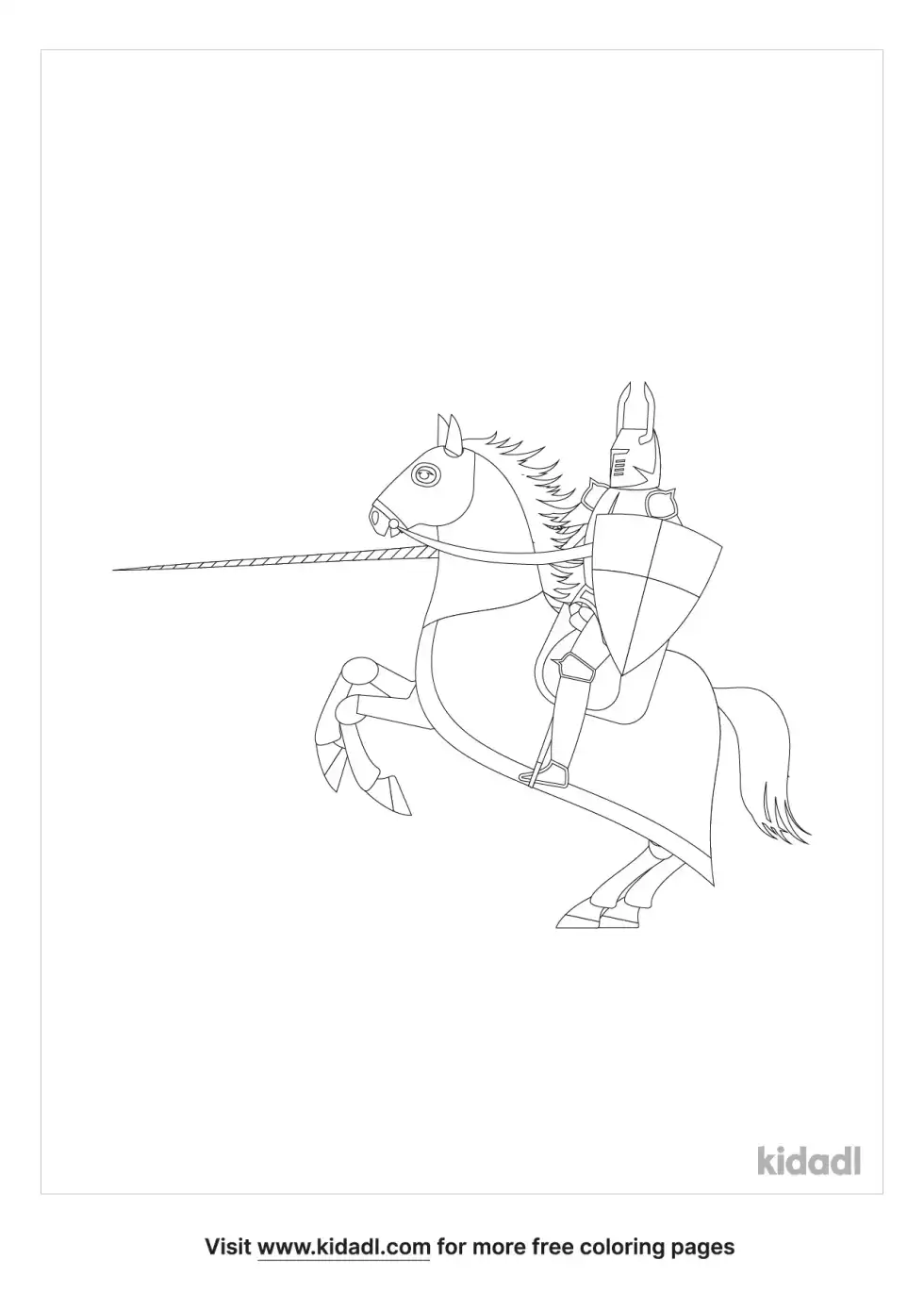 Joust Coloring Page