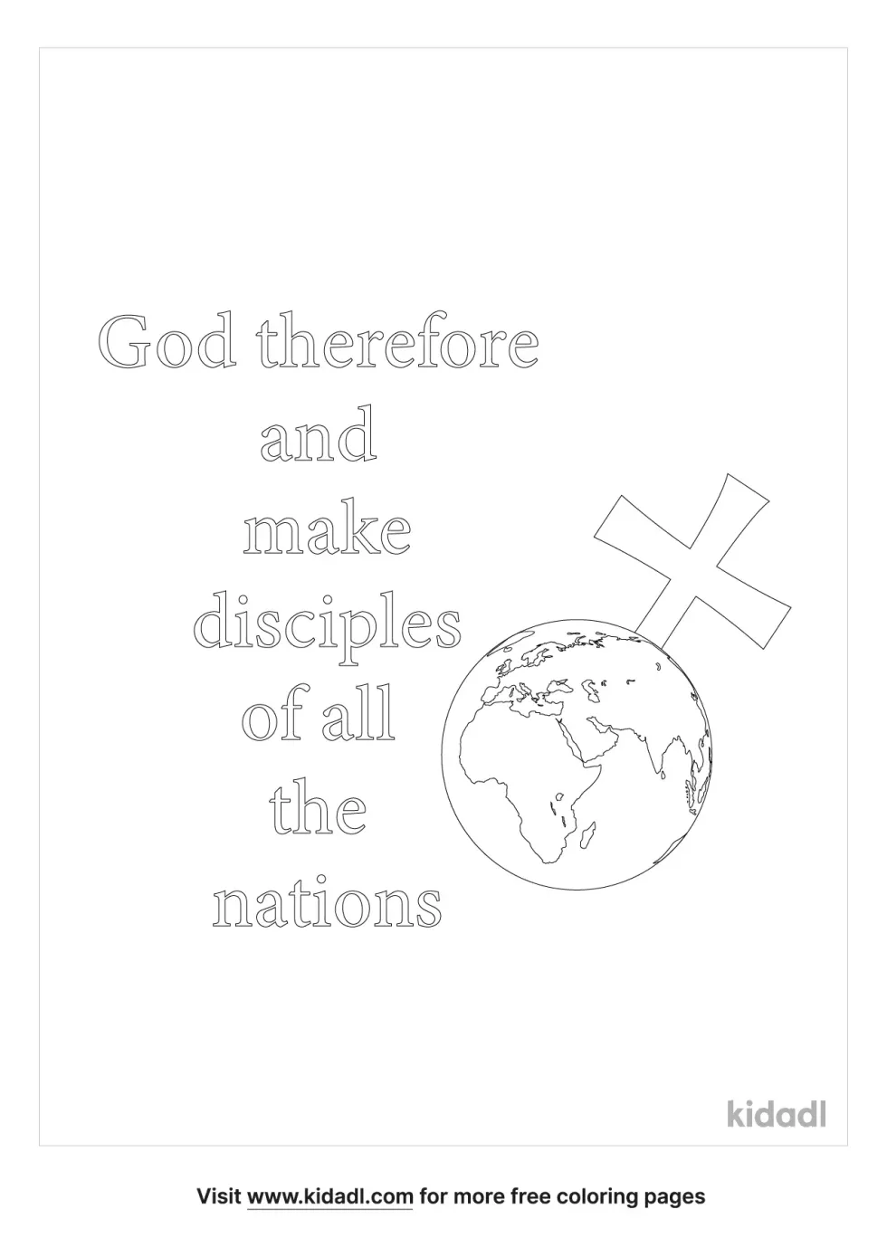 The Great Commission Coloring Page