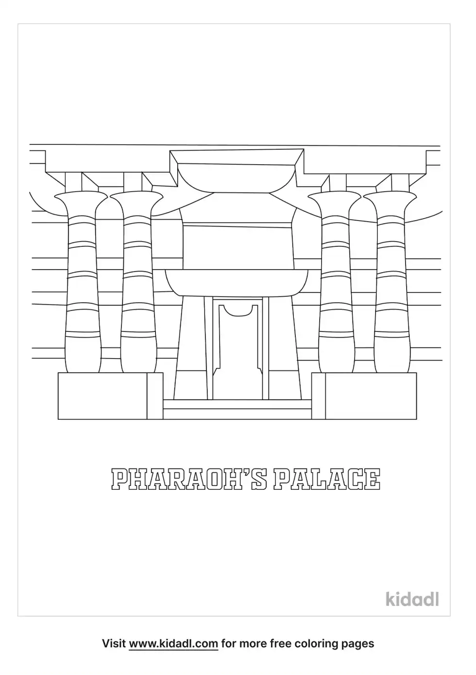 Egyptian Pharaoh's Palace Coloring Page