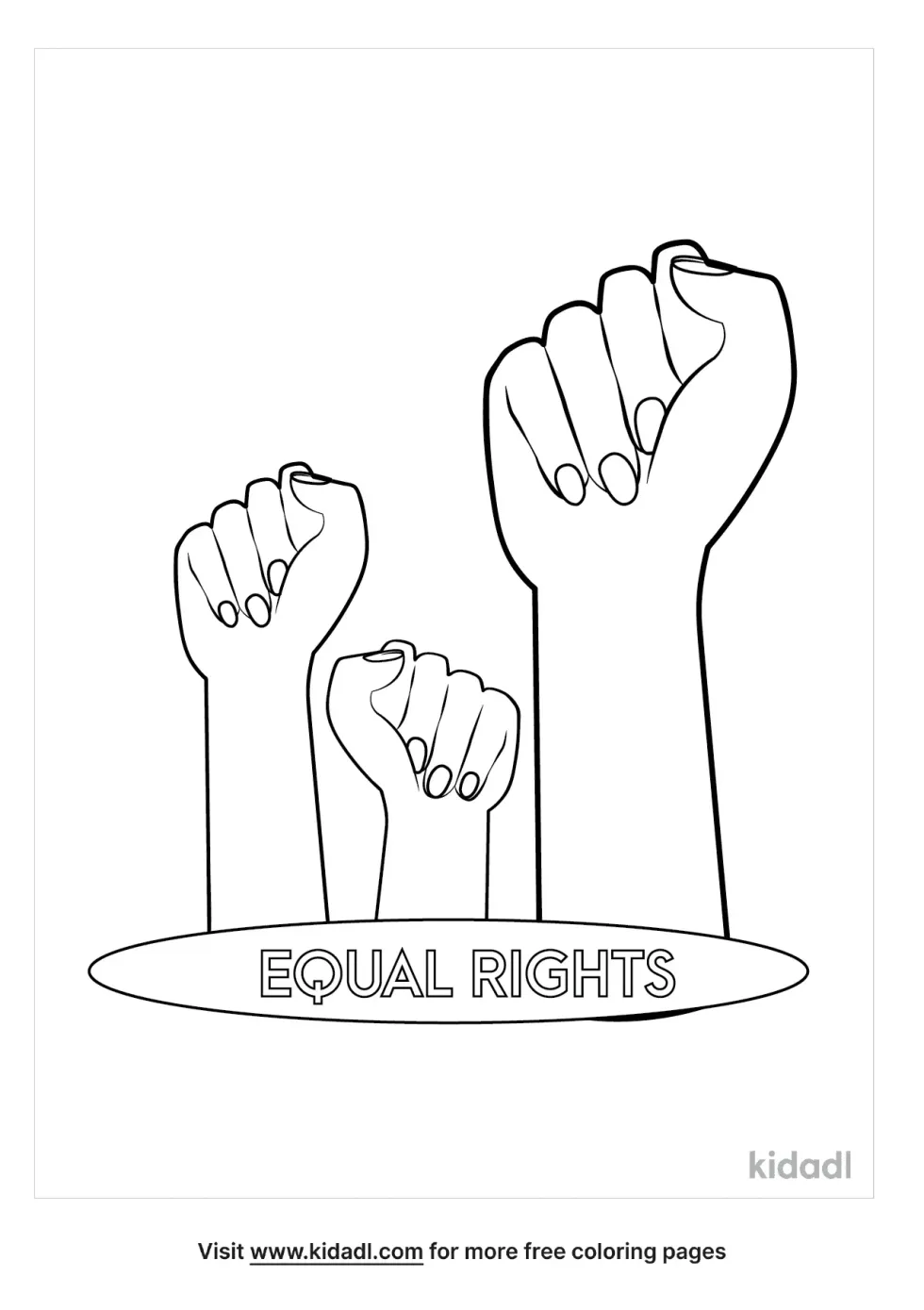 Equal Rights Sign Coloring Page