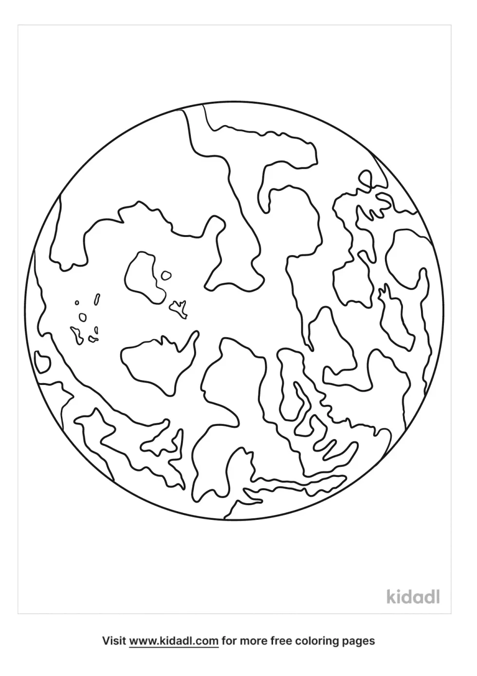 Realistic Moon Coloring Page