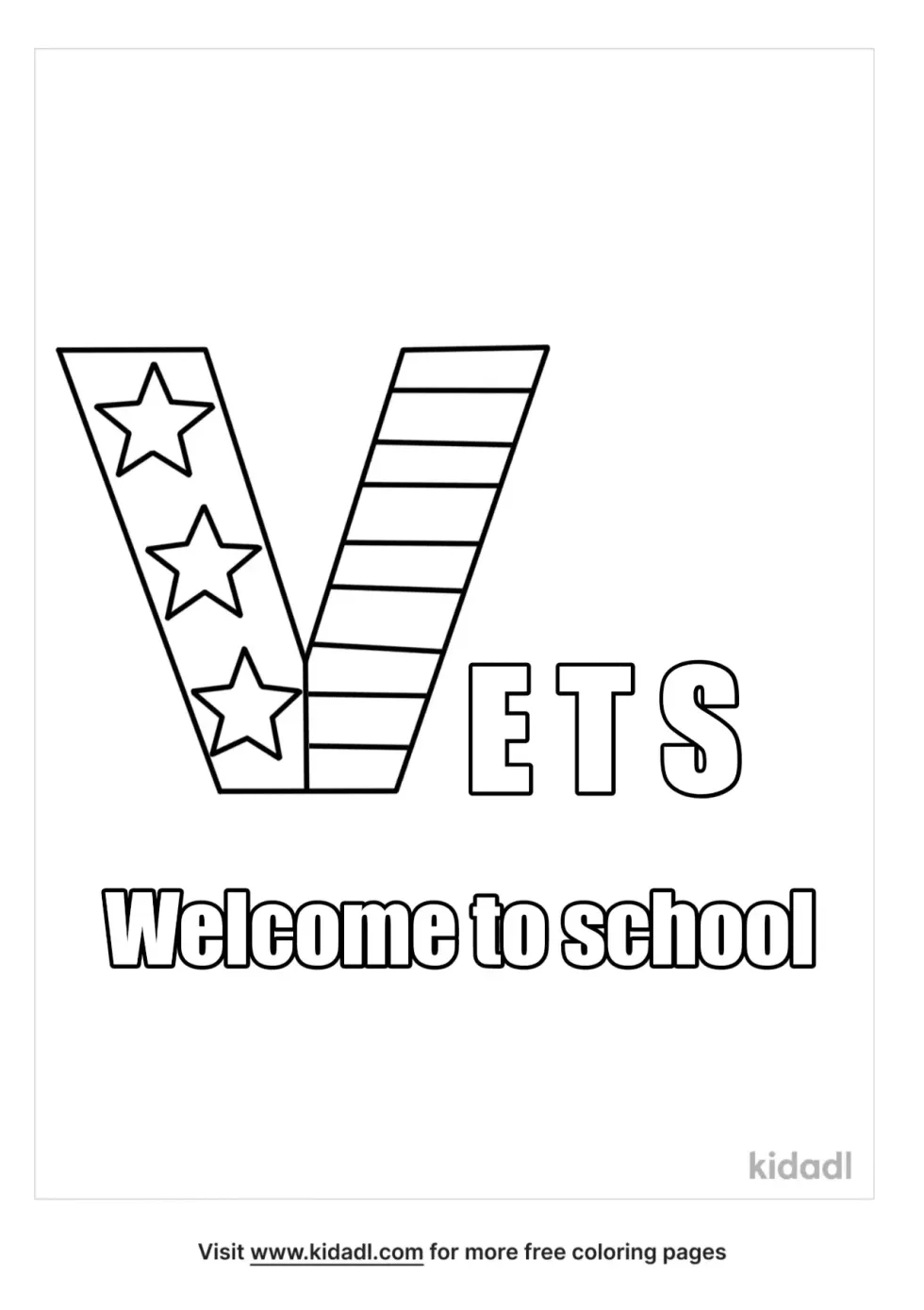 Welcome Vets To School Coloring Page