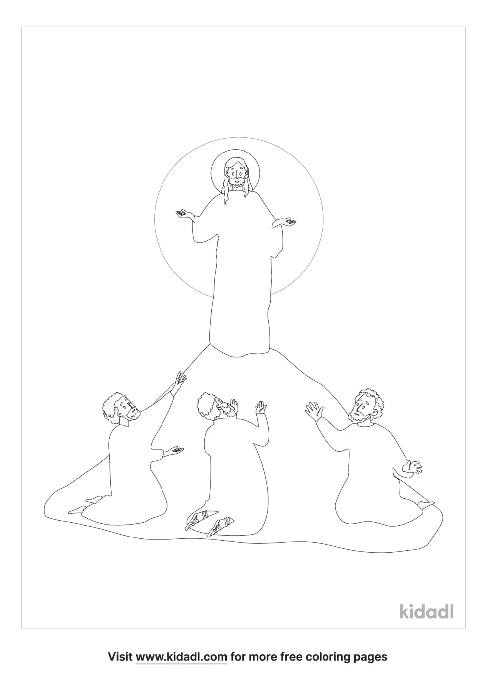 Transfiguration Coloring Page