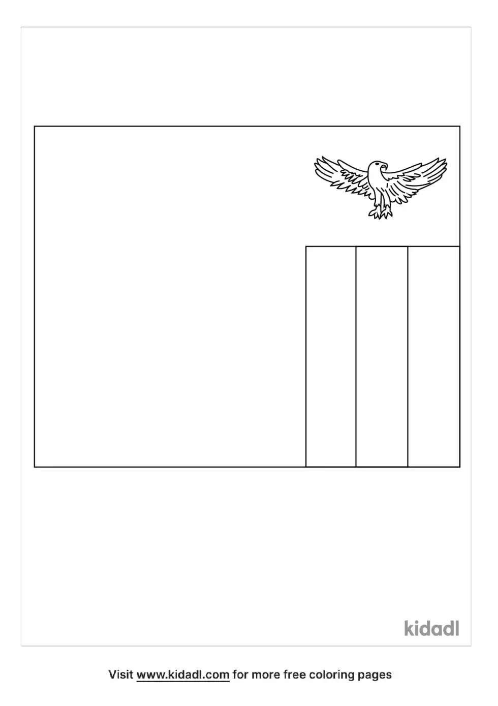 Zambia Country Flag Coloring Page