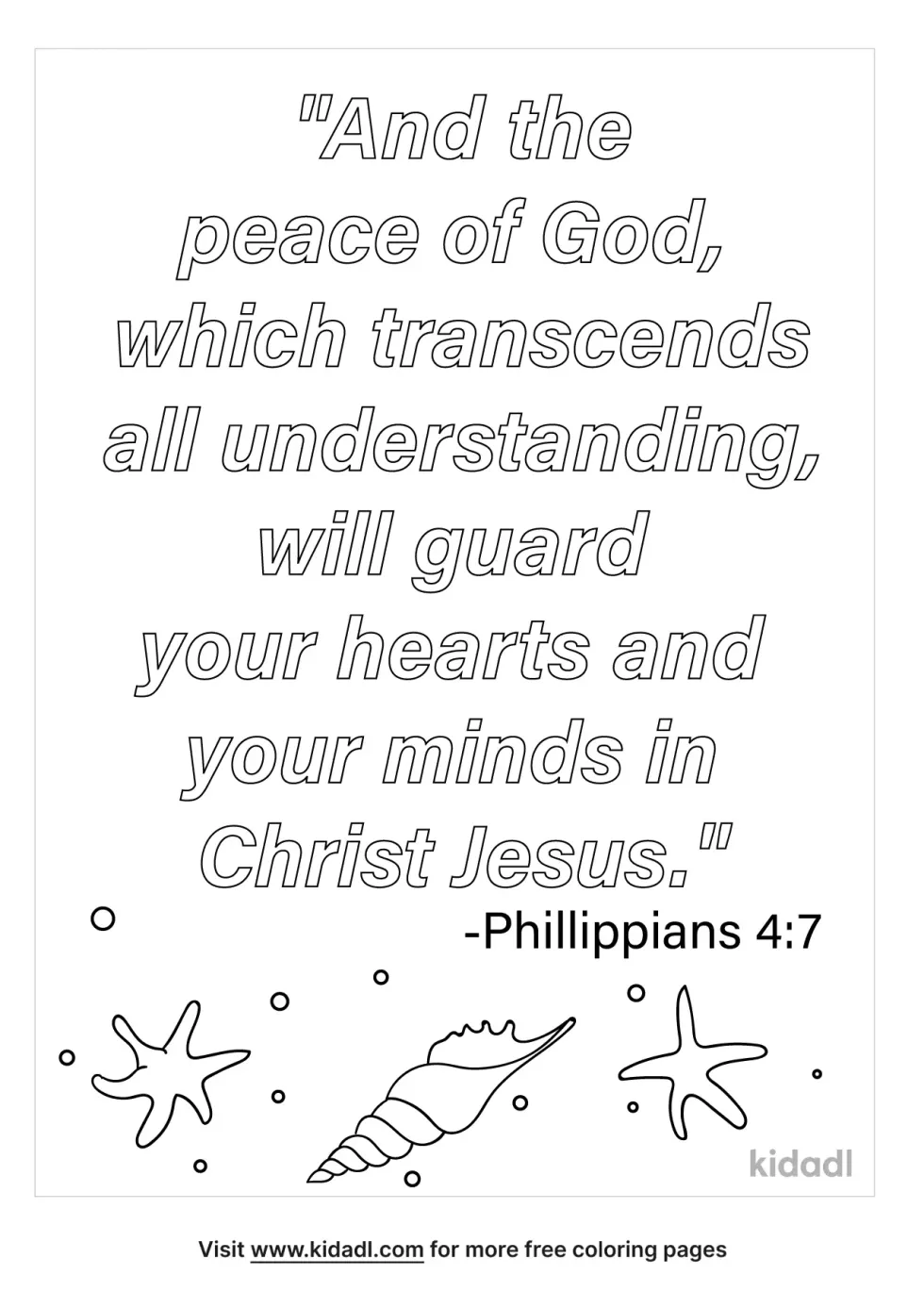 Philippians 4:7 Coloring Page