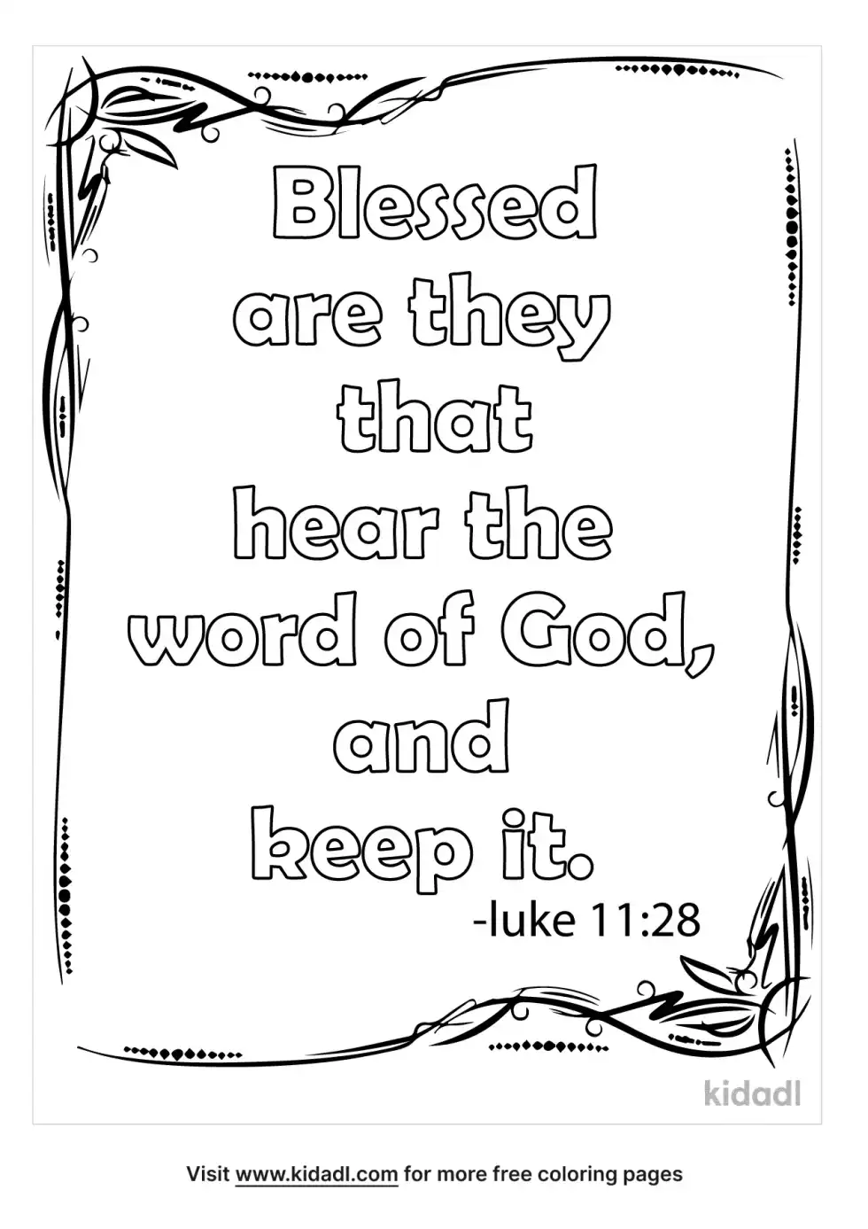 Luke 11:28 Coloring Page