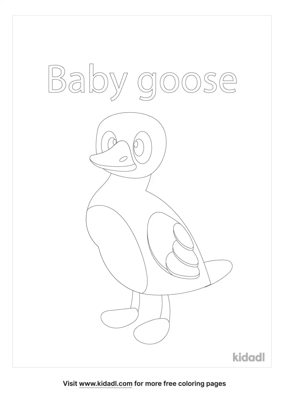 Baby Goose Coloring Page
