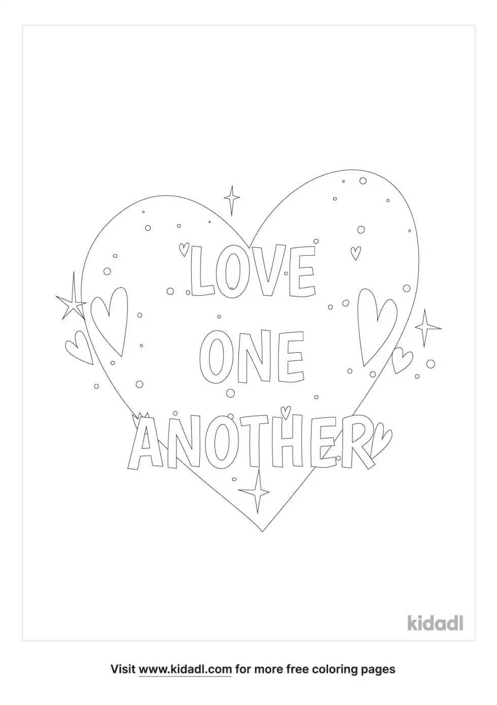 Love One Another Coloring Page