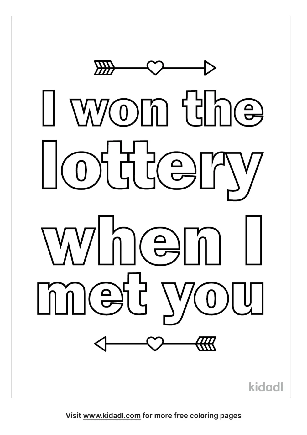 I Won The Lottery When I Met You Coloring Page