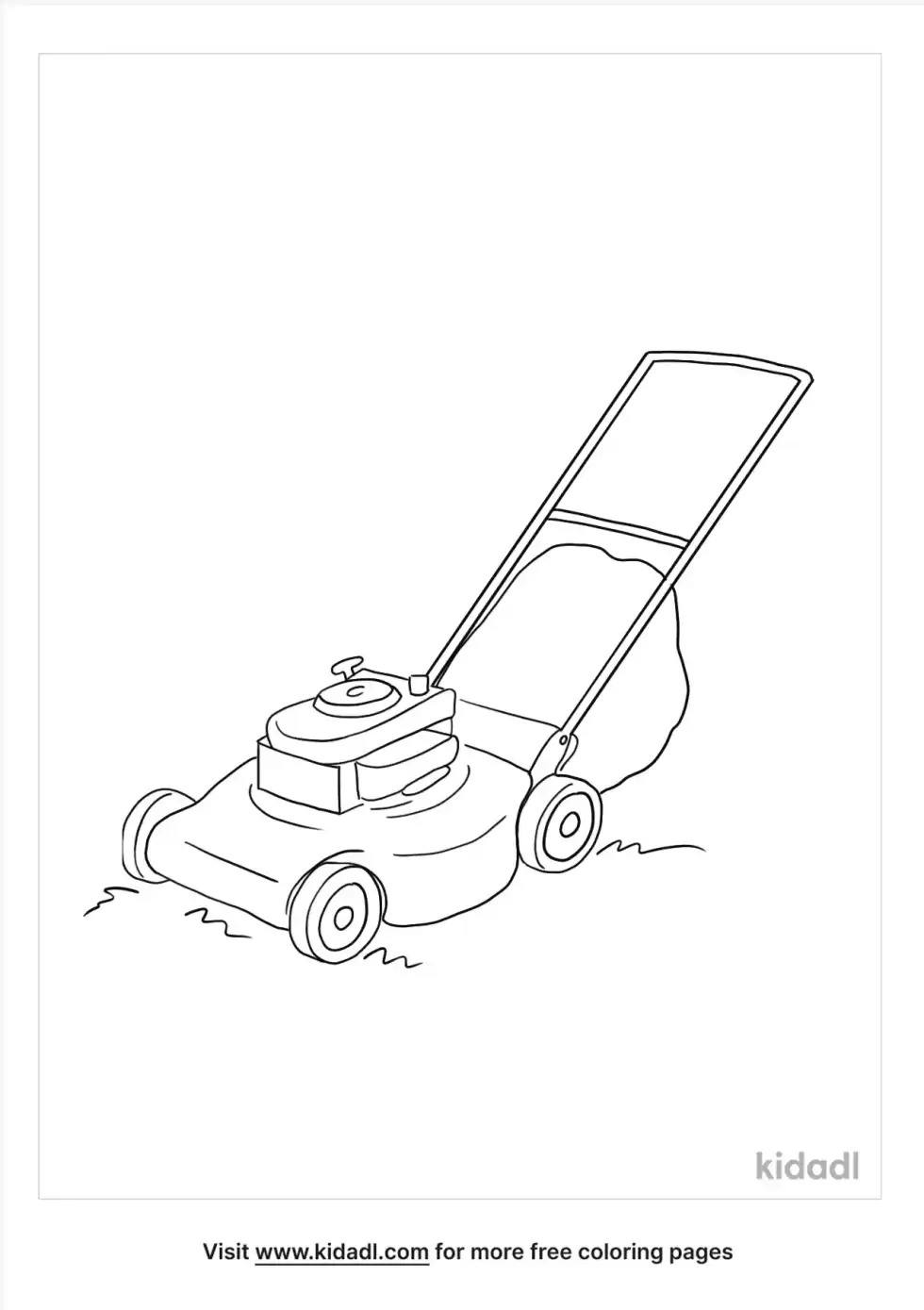 Lawn Mower Coloring Page