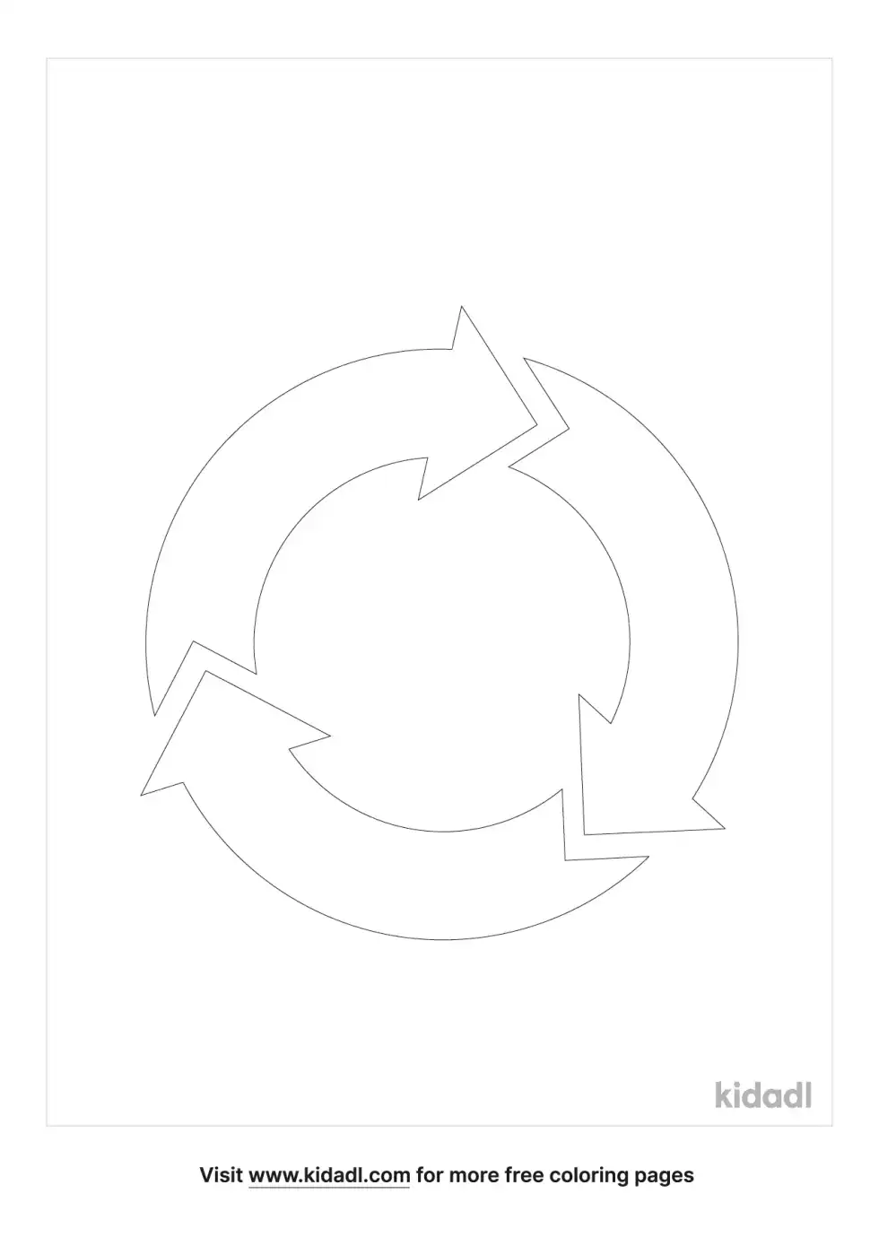Recycle Symbol Coloring Page