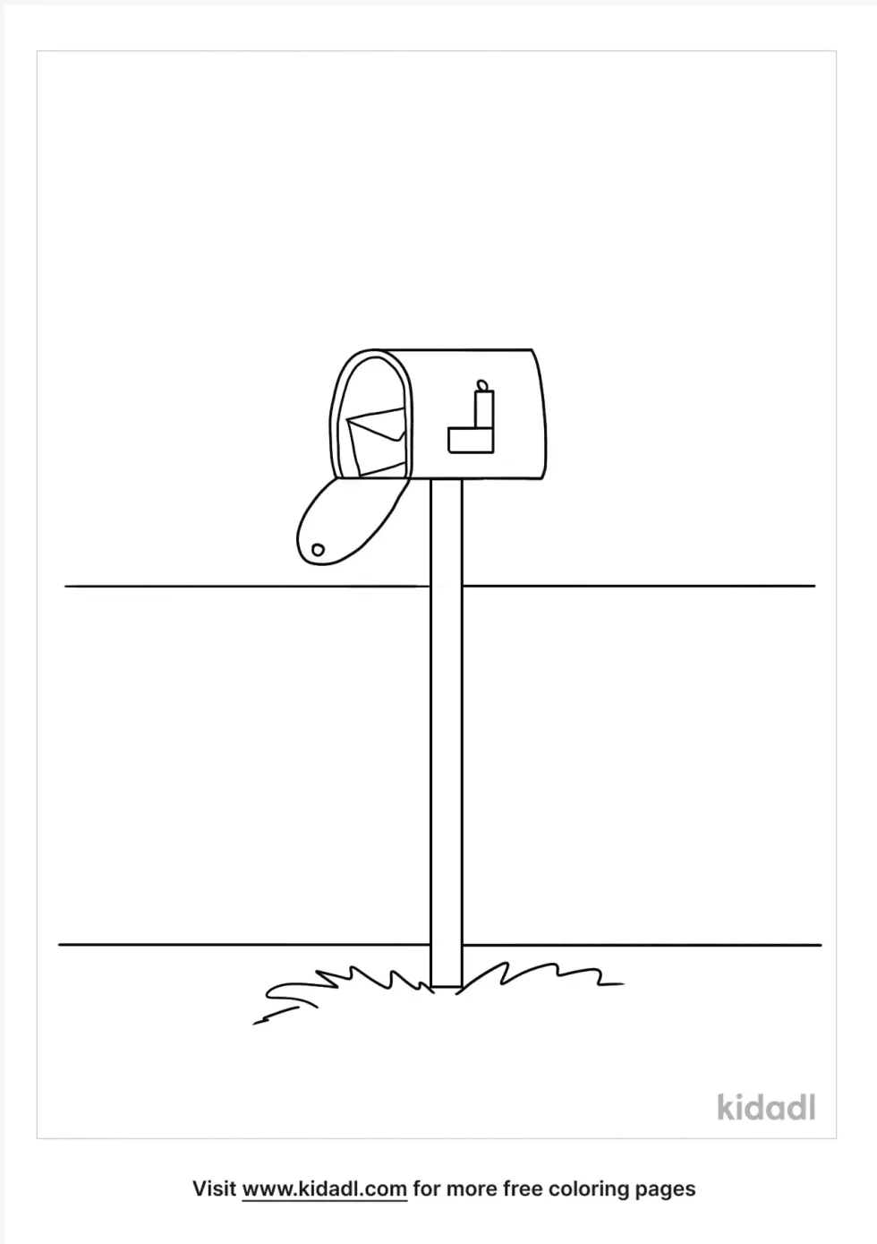 Mailbox Coloring Page
