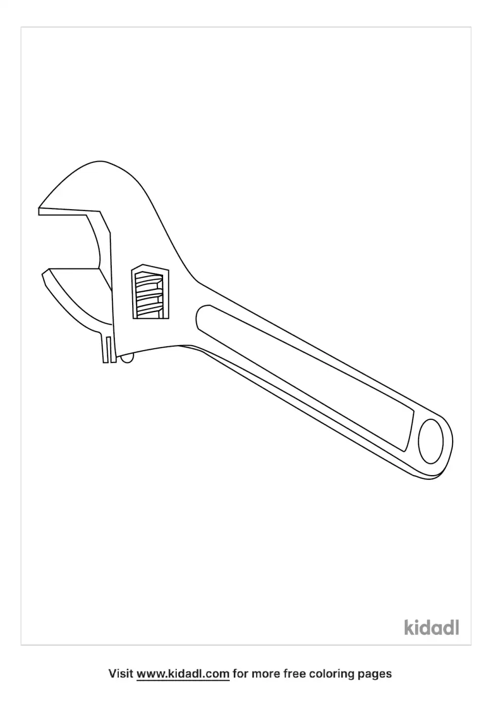 Wrench Coloring Page