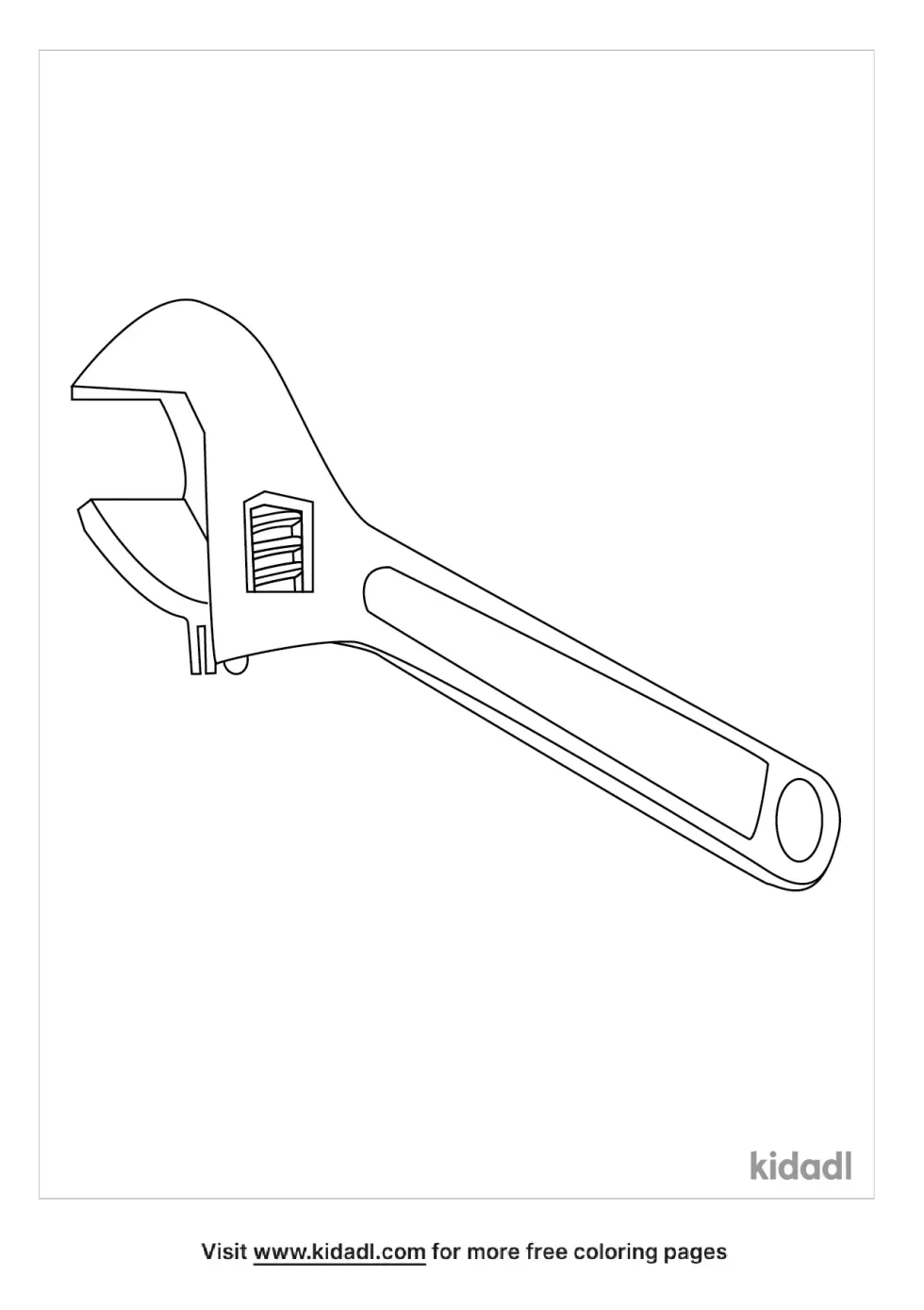 Wrench Coloring Page