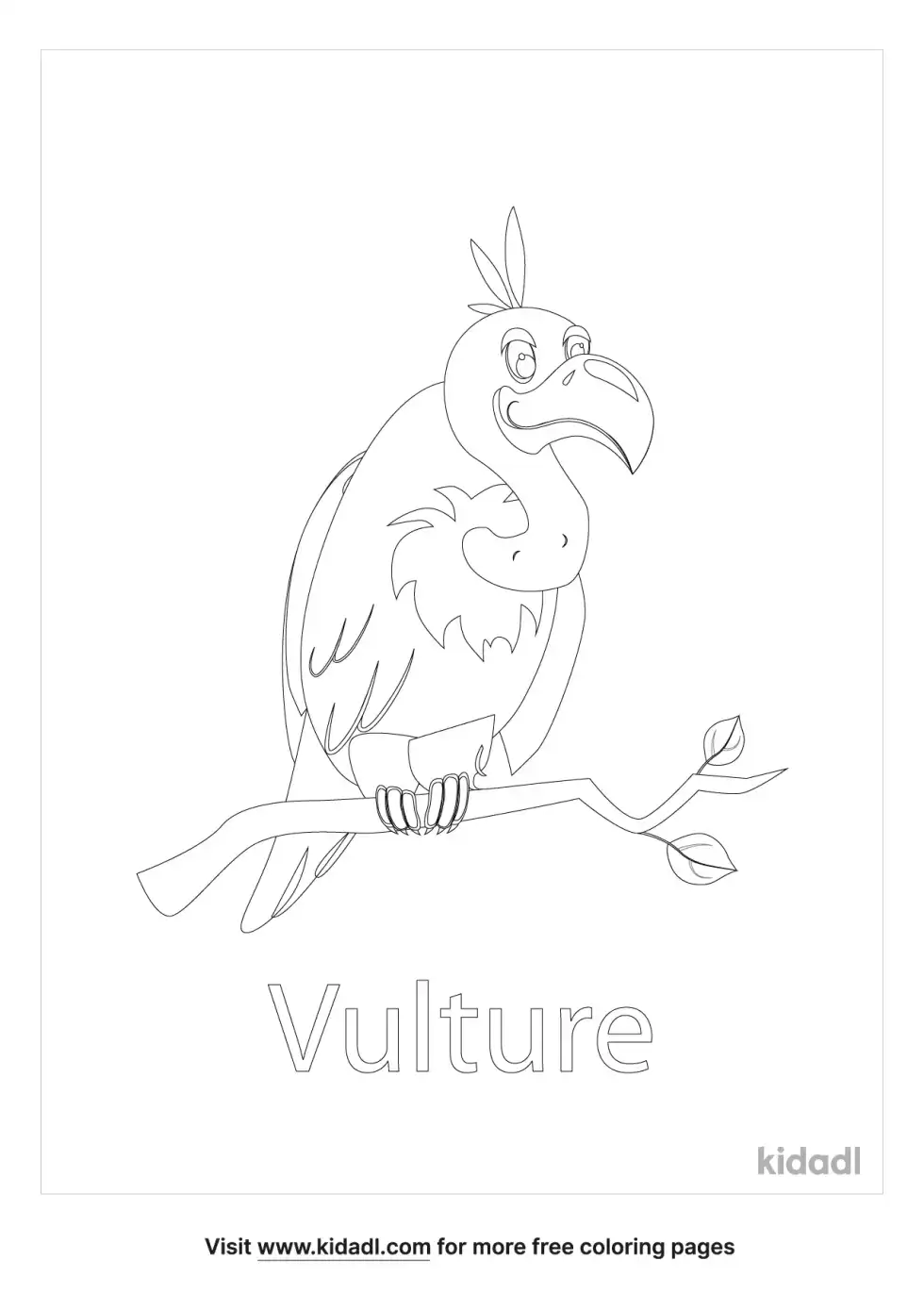Vulture Coloring Page