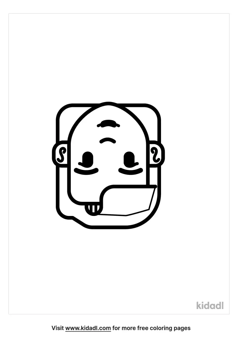 Upside Down Face Coloring Page