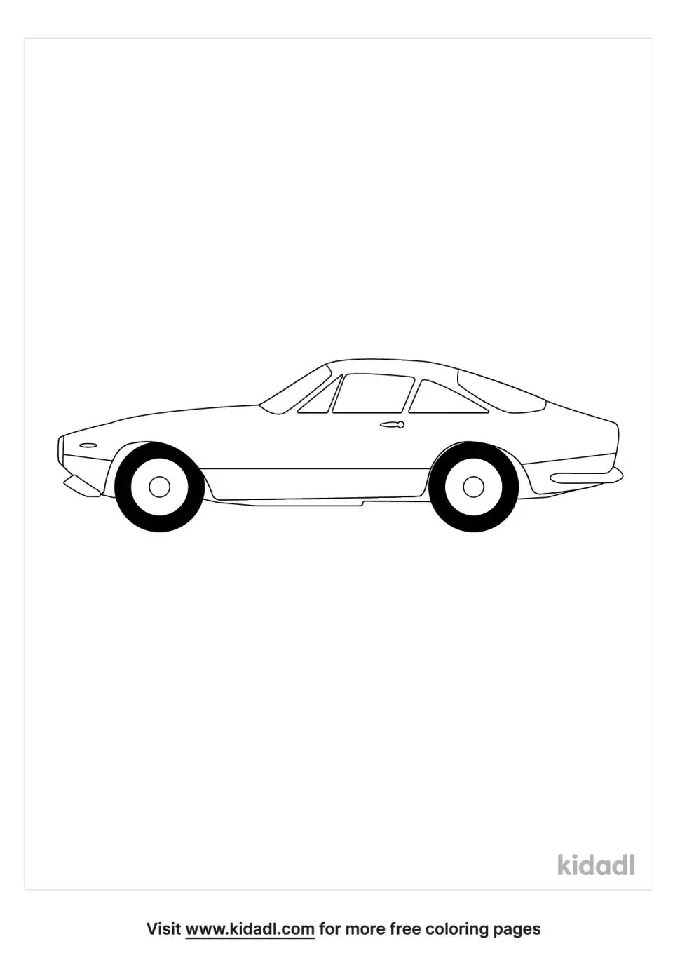Vintage Racecar Coloring Page