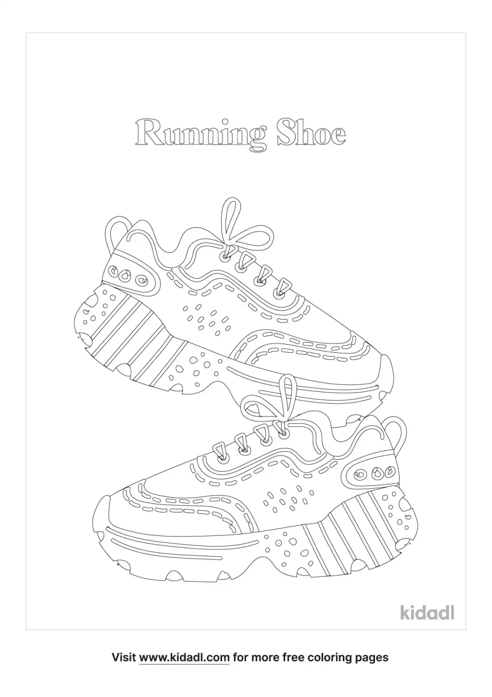 Running Shoe Coloring Page
