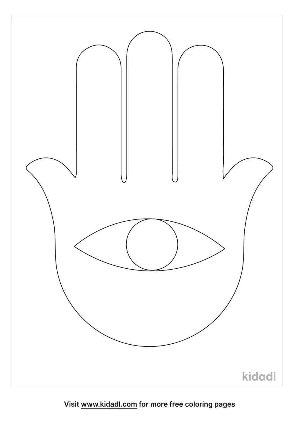 Hamsa Blank Coloring Page