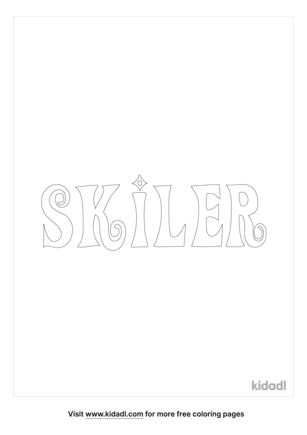 First Name Skiler Coloring Page