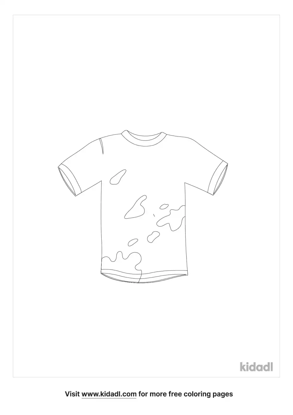 T-Shirt With Stain Coloring Page