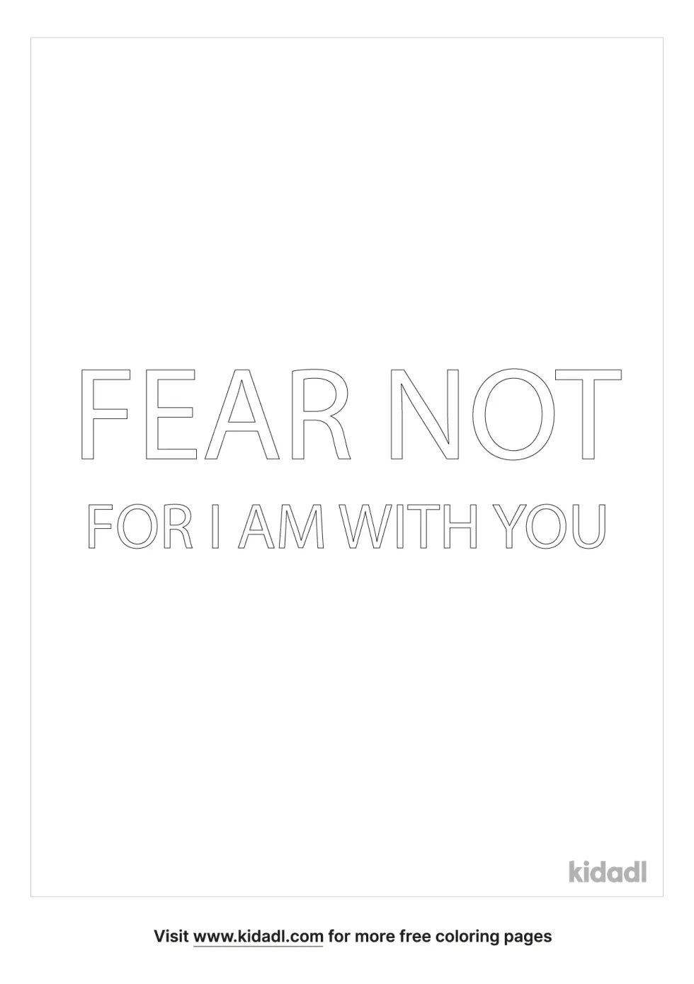 Fear Not For I Am With You Coloring Page