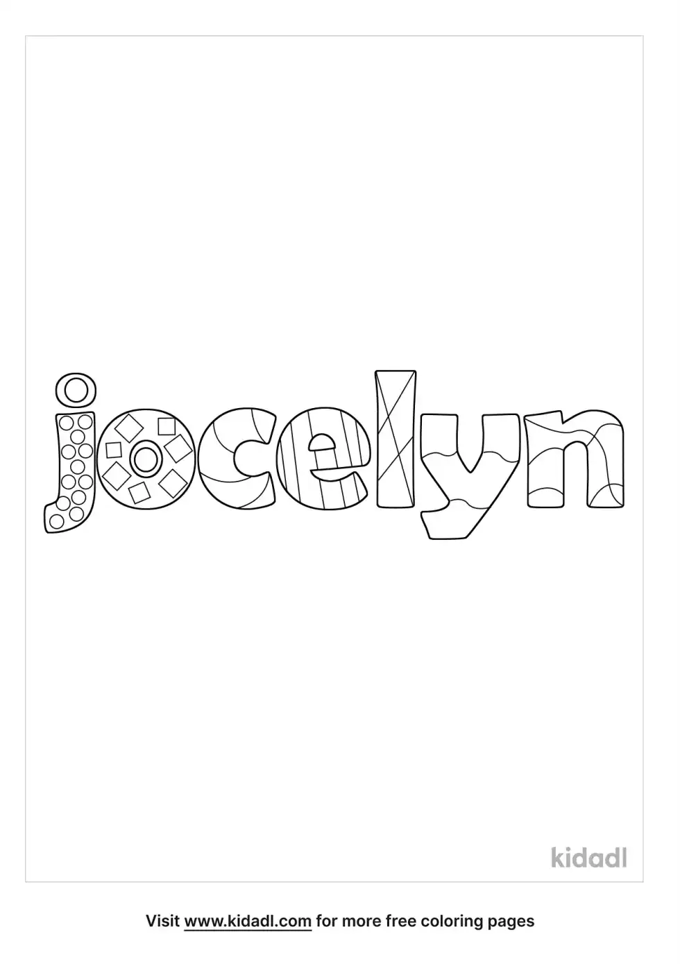 Jocelyn Name Coloring Page