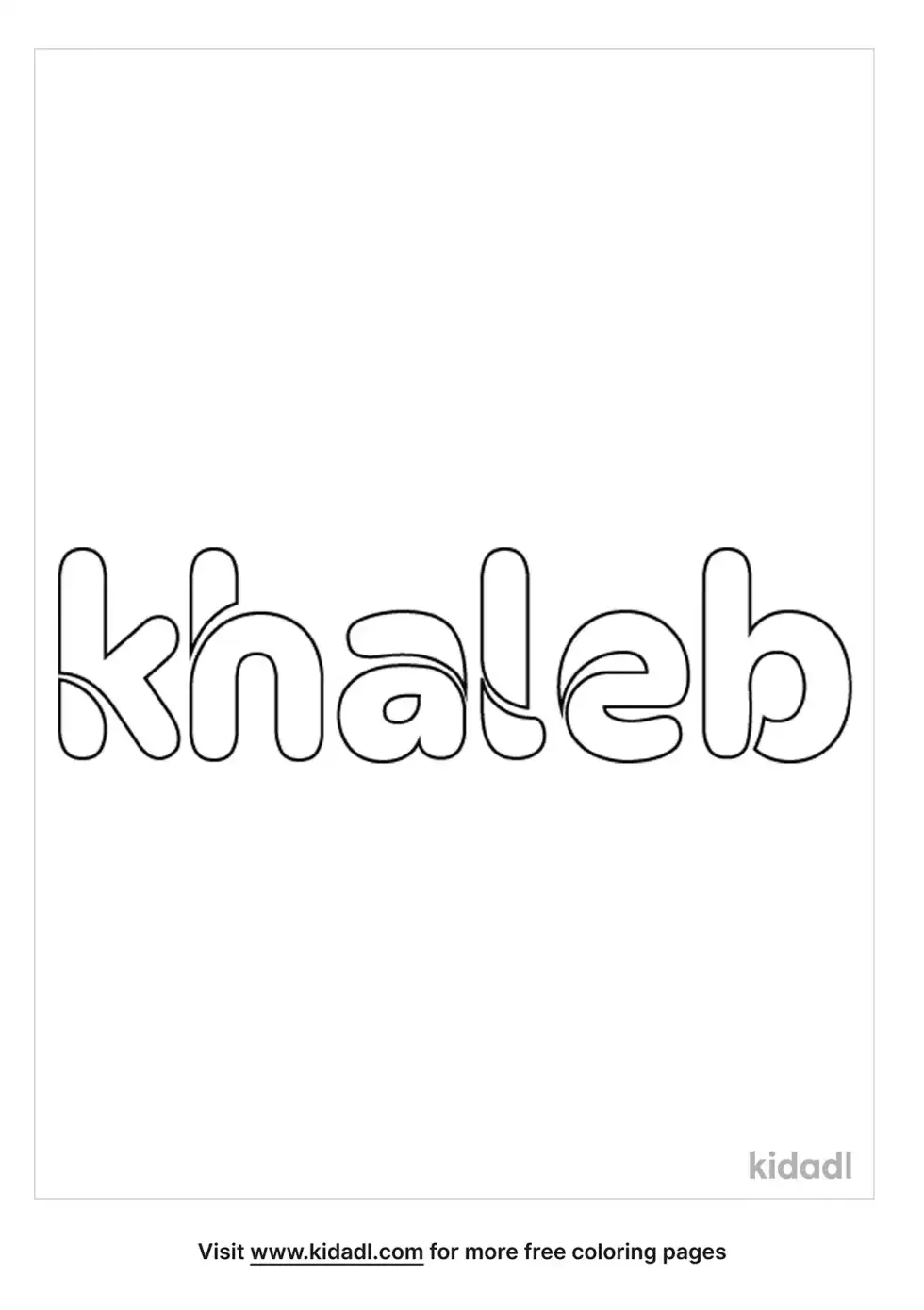 Khaleb Coloring Page