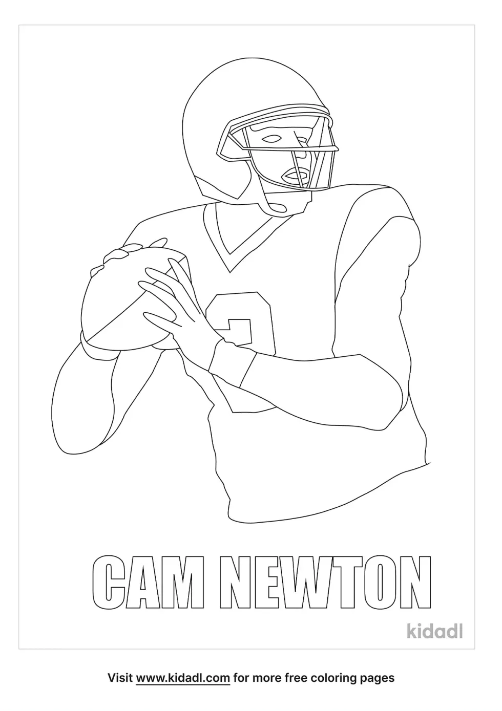 Pictures Of Cam Newton Throwing Coloring Page
