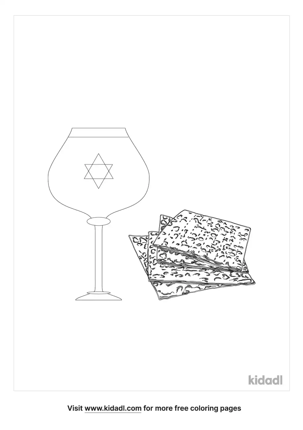 Matzah Kiddush Coloring Page