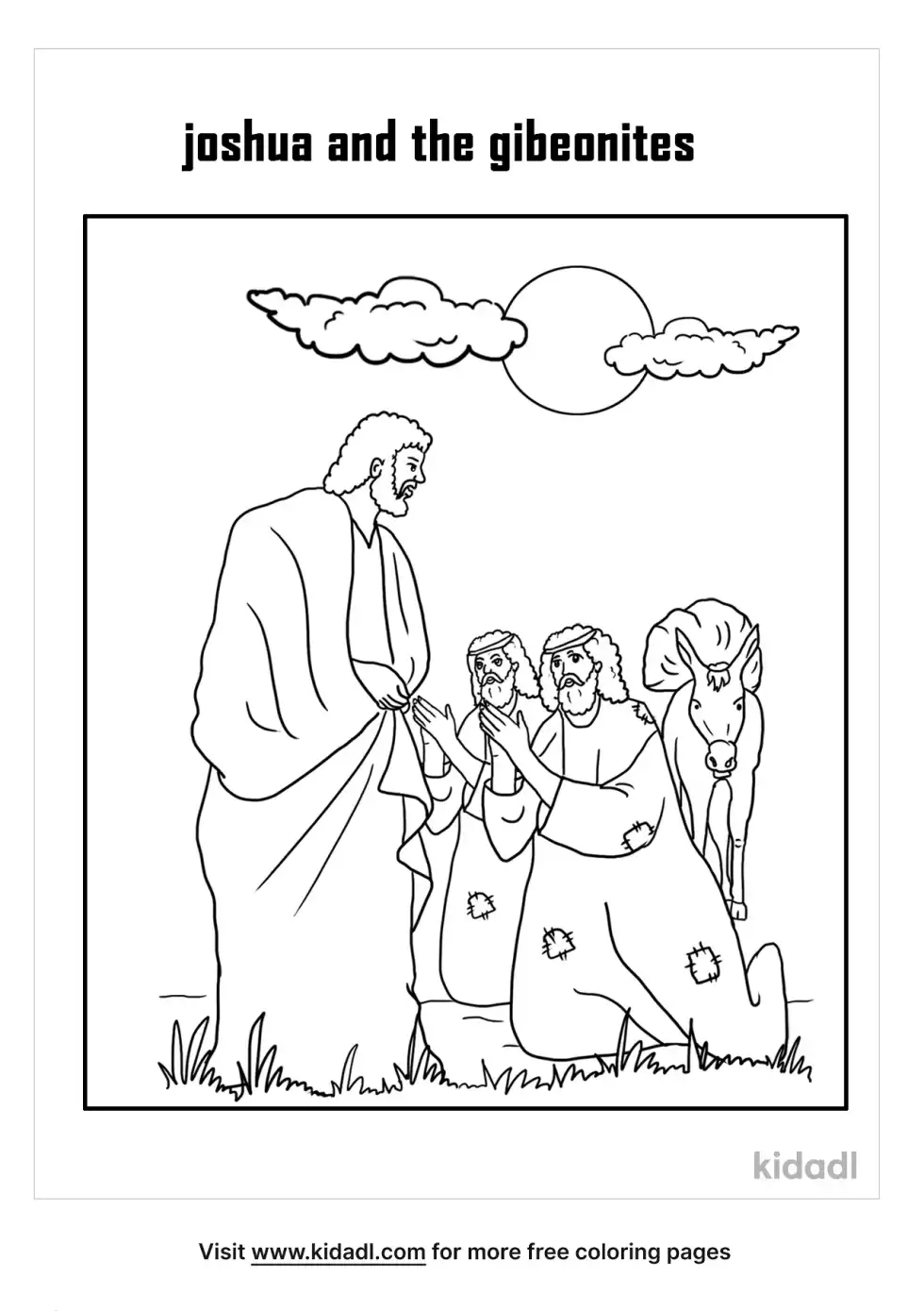 Story Of Joshua And The Gibeonites Coloring Page