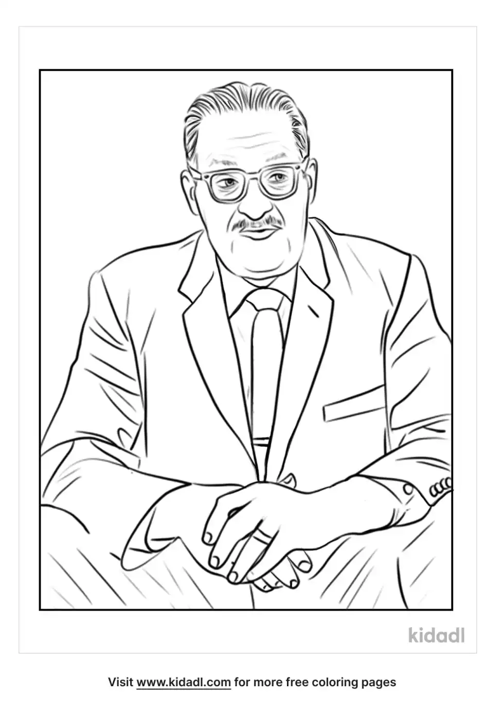 Thurgood Marshall Coloring Page