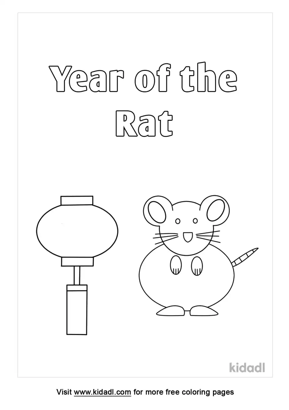 Year Of The Rat Coloring Page