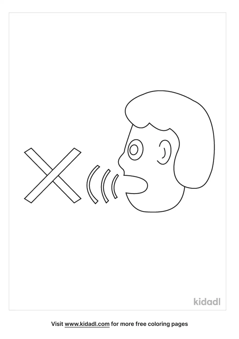 Yell Coloring Page