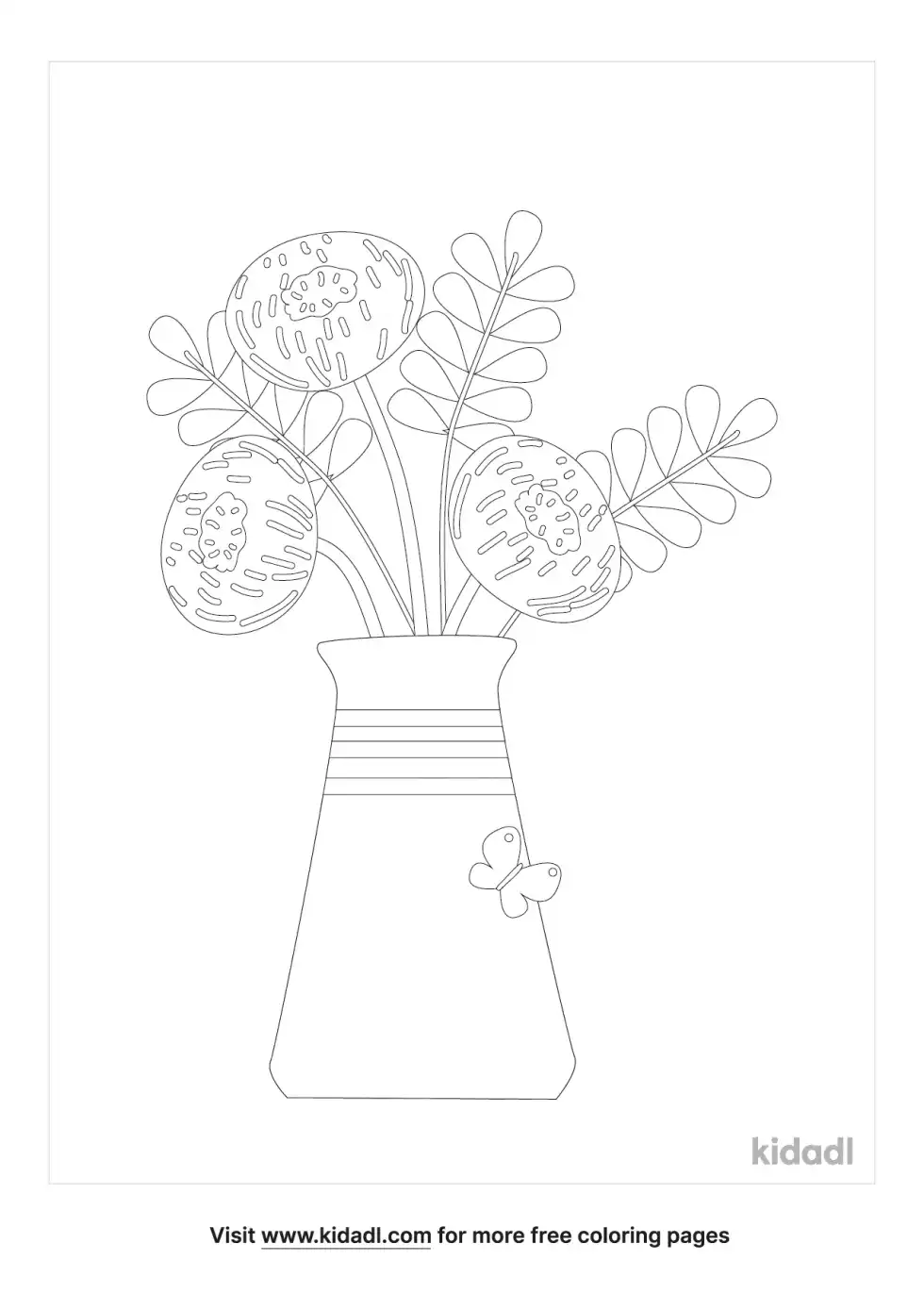 Vase With Large Opening Coloring Page
