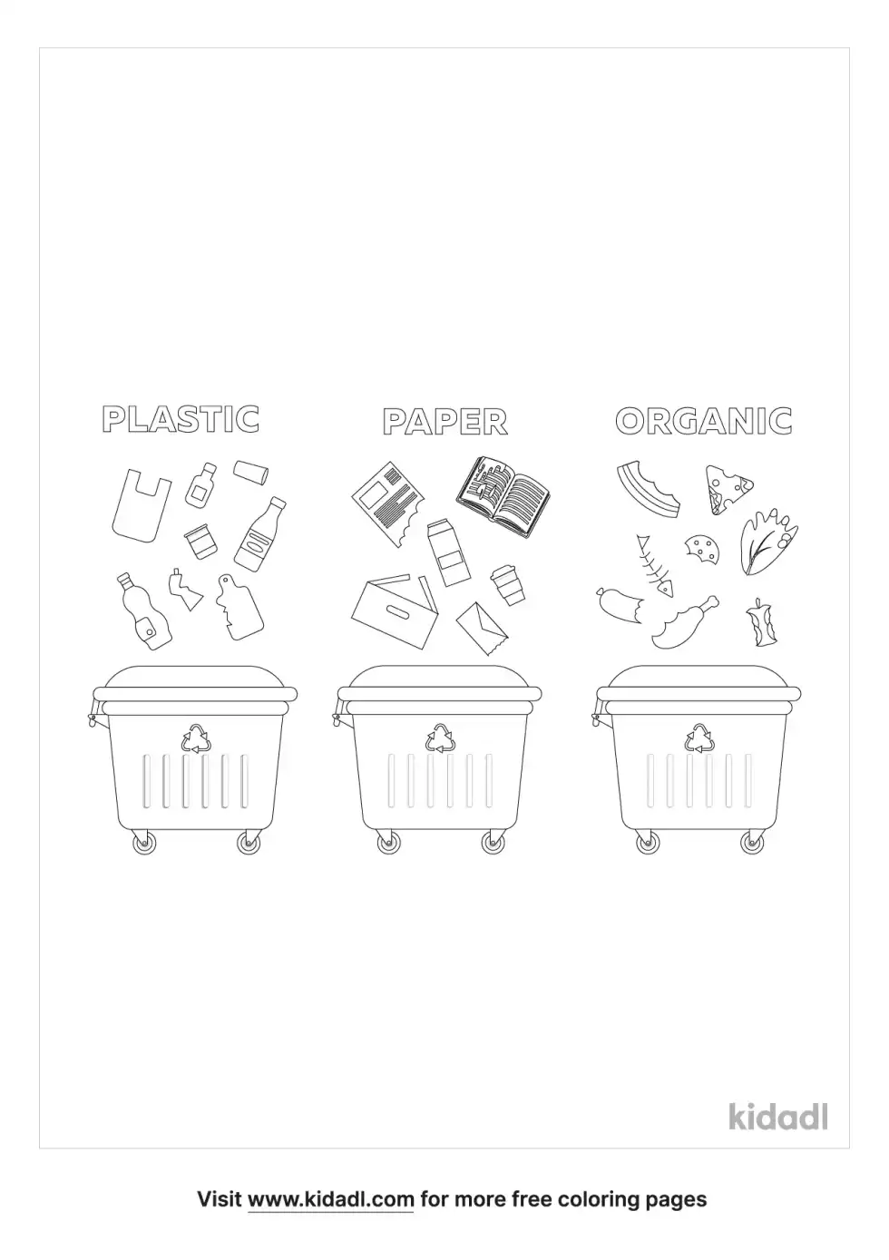 Waste Management Coloring Page