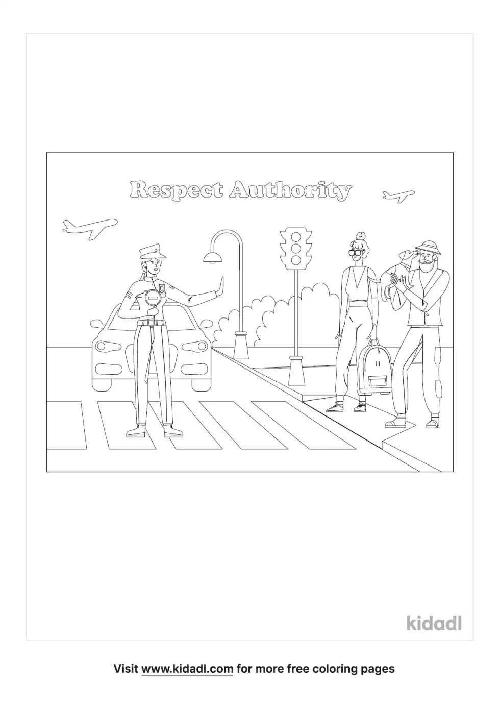 Respect Authority Coloring Page