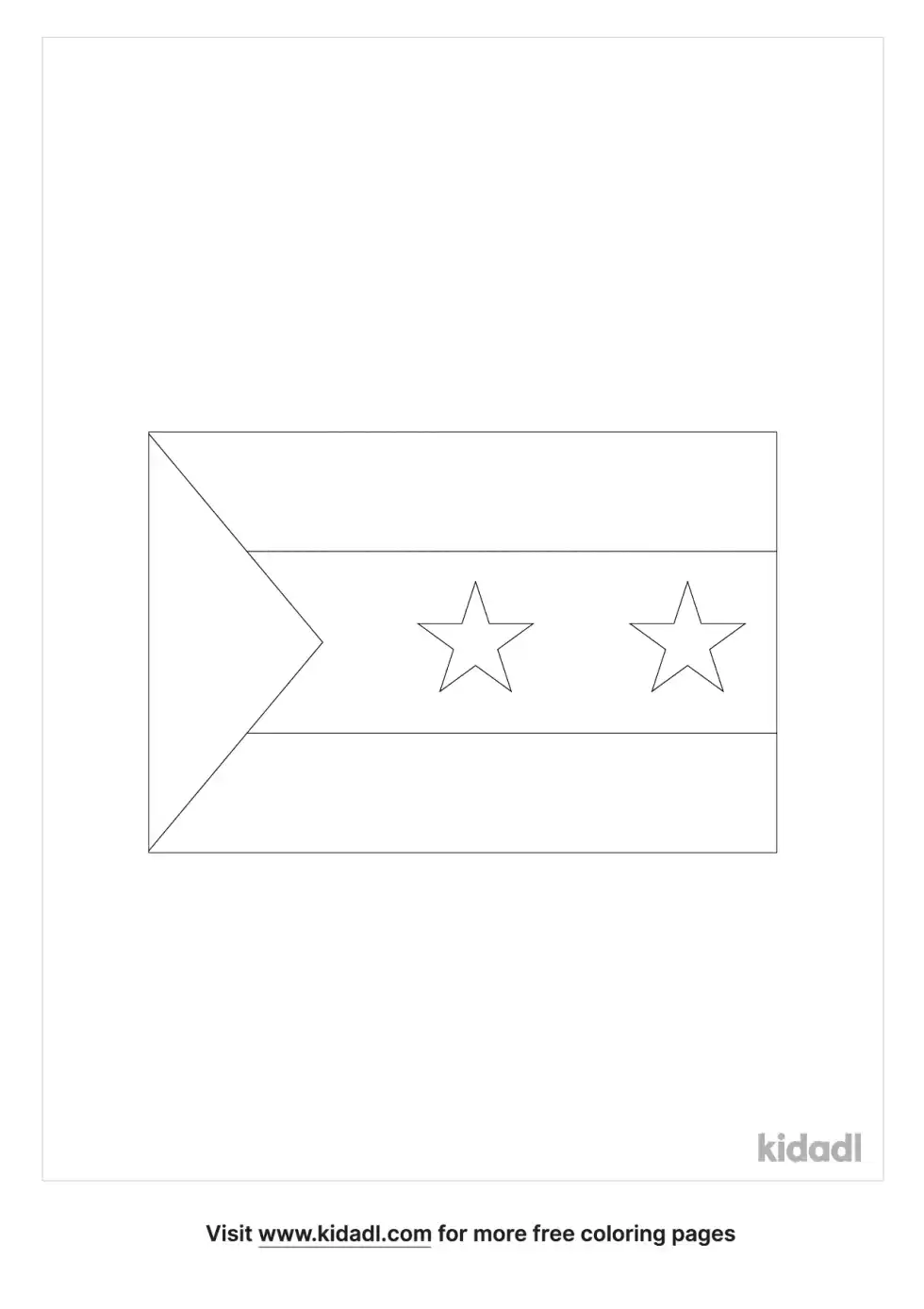 Sao Tome Flag Coloring Page