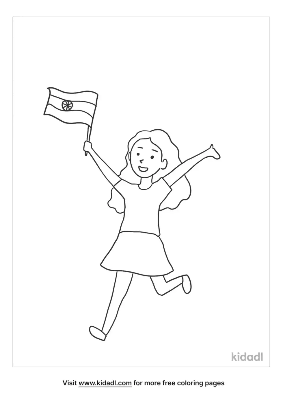 India Flag Coloring Page