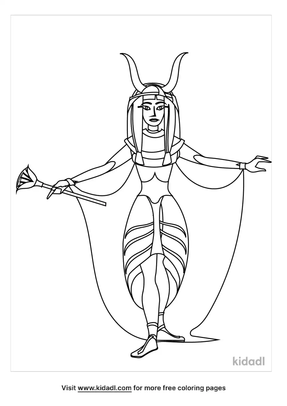 Egyptian Princess Coloring Page