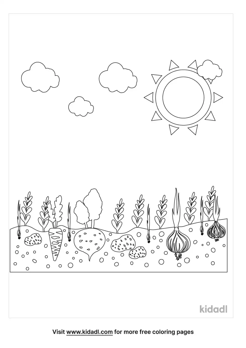 Vegetable Garden Coloring Page