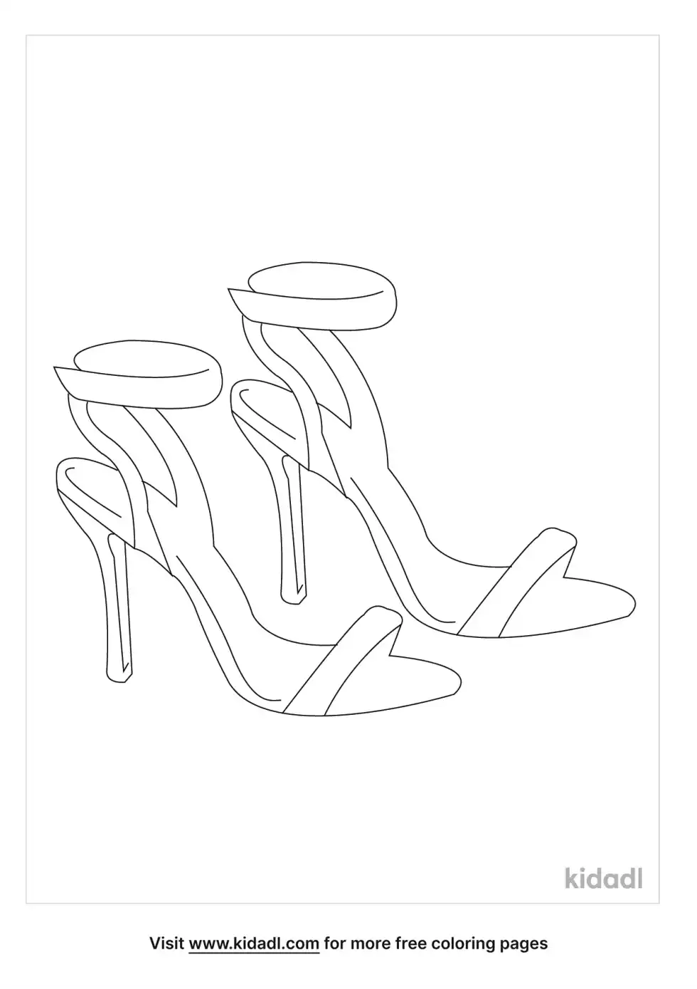 Fashion Shoe Coloring Page