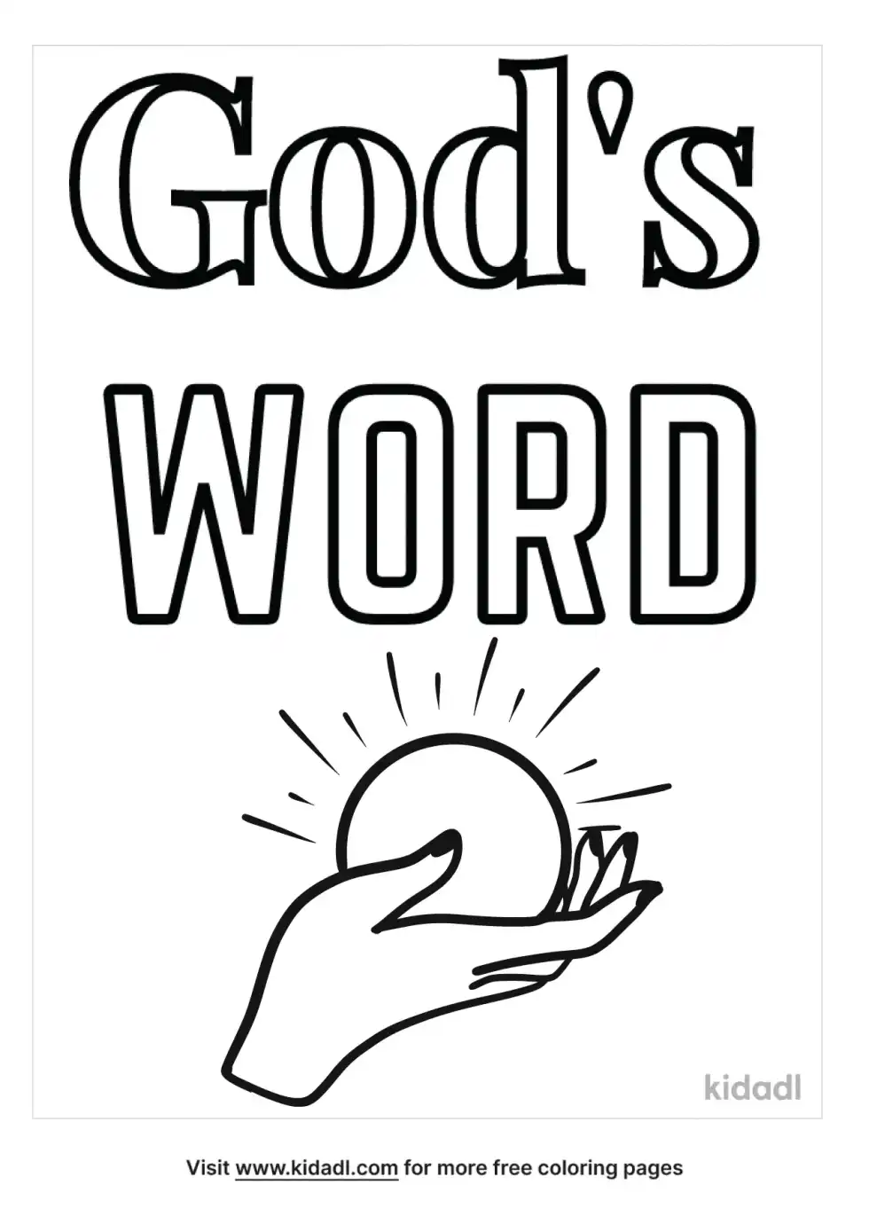 God's Word Doodle Coloring Page