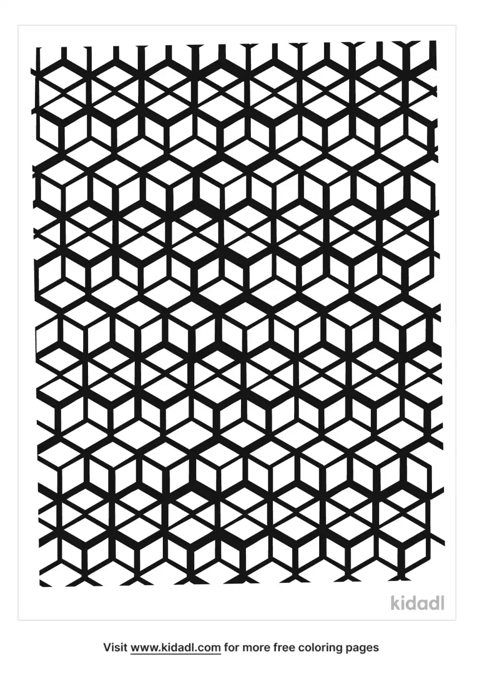 Rhombus Tessellation Coloring Page
