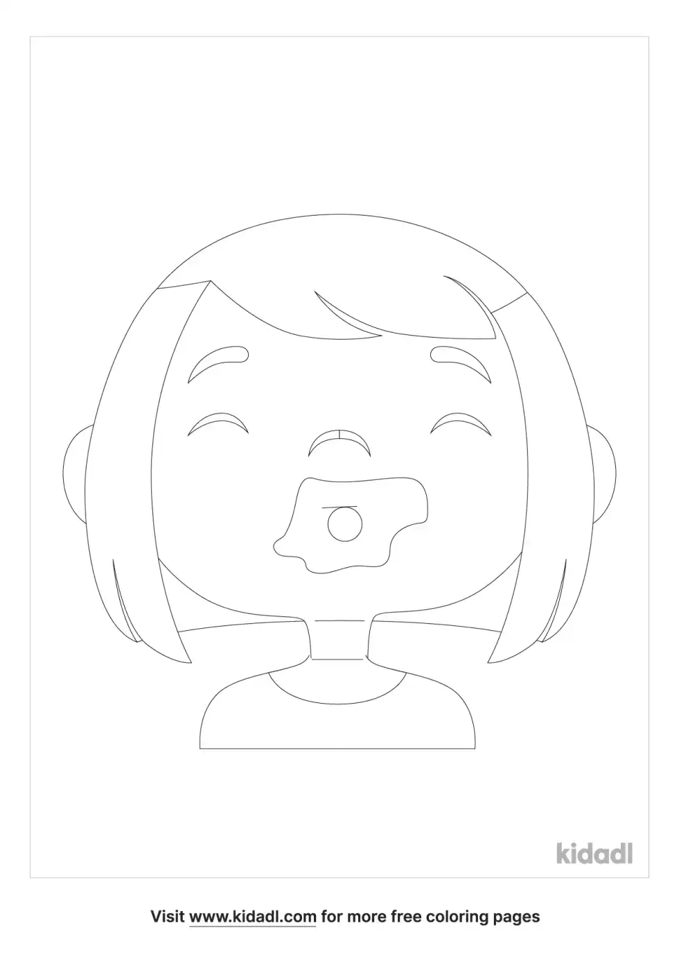 Whip Cream Face Coloring Page