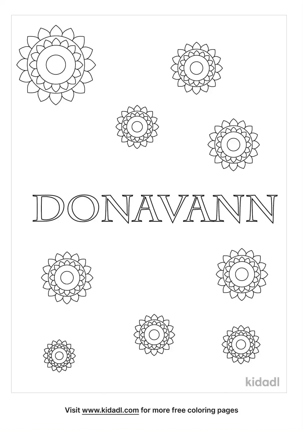 The Name Donavann Coloring Page