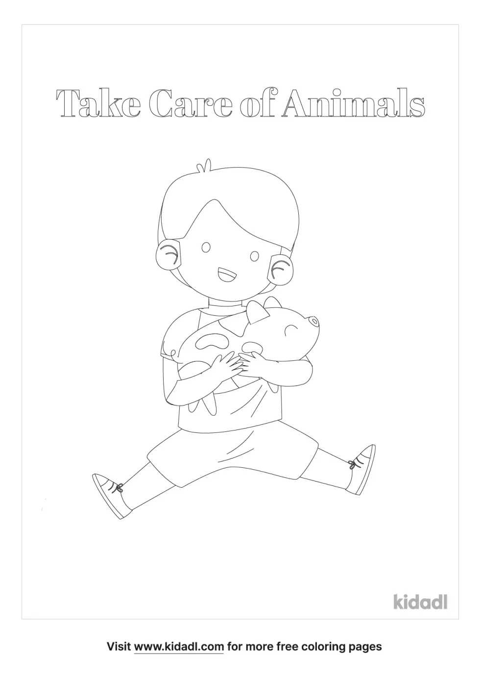 Take Care Of Animals Coloring Page