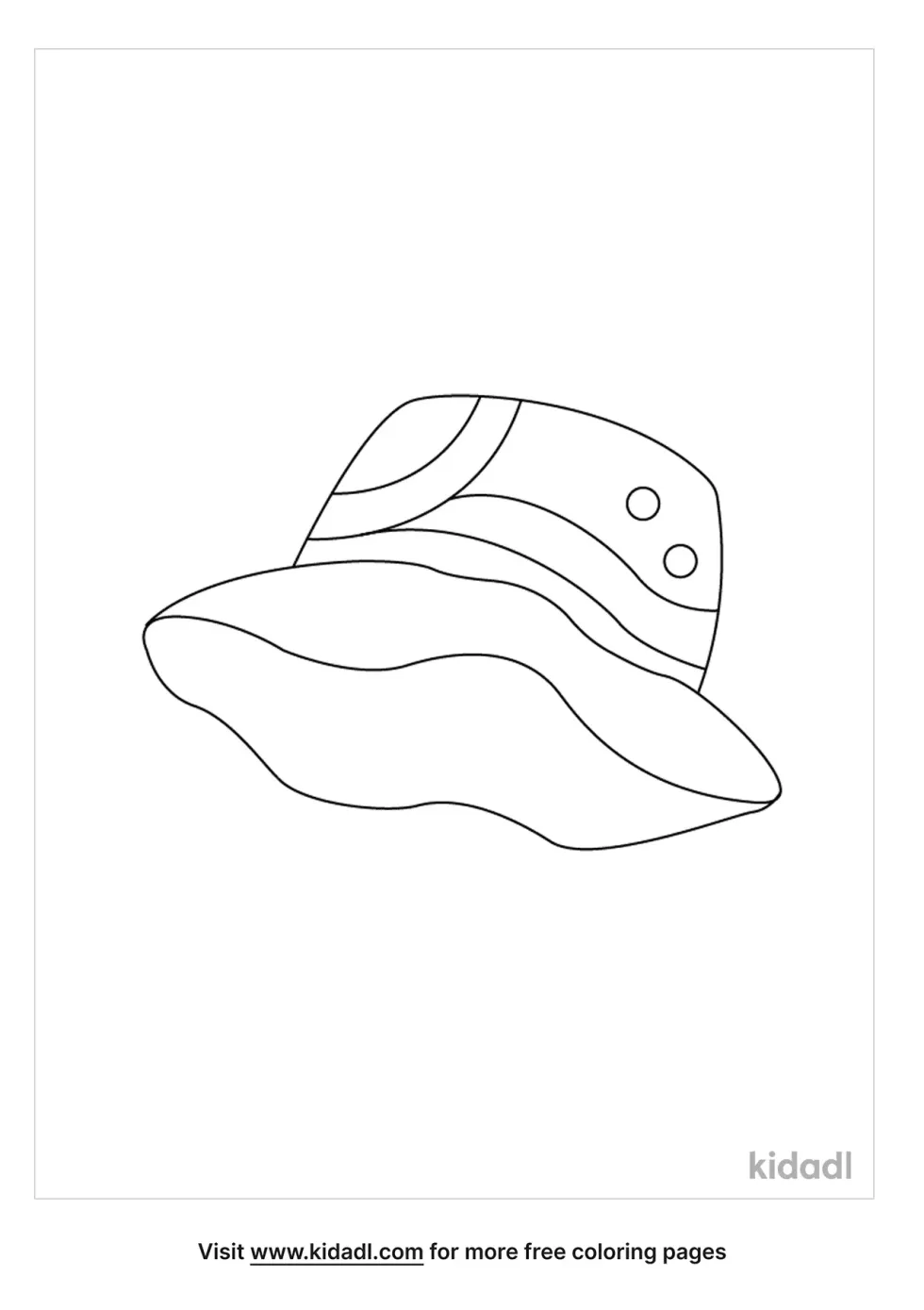 Fishing Hat Coloring Page