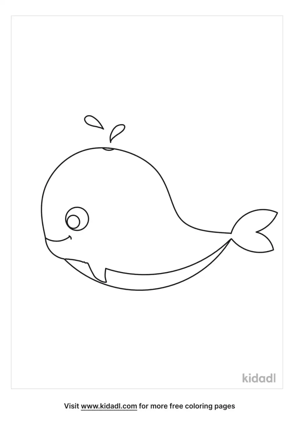 Baby Blue Whale Coloring Page